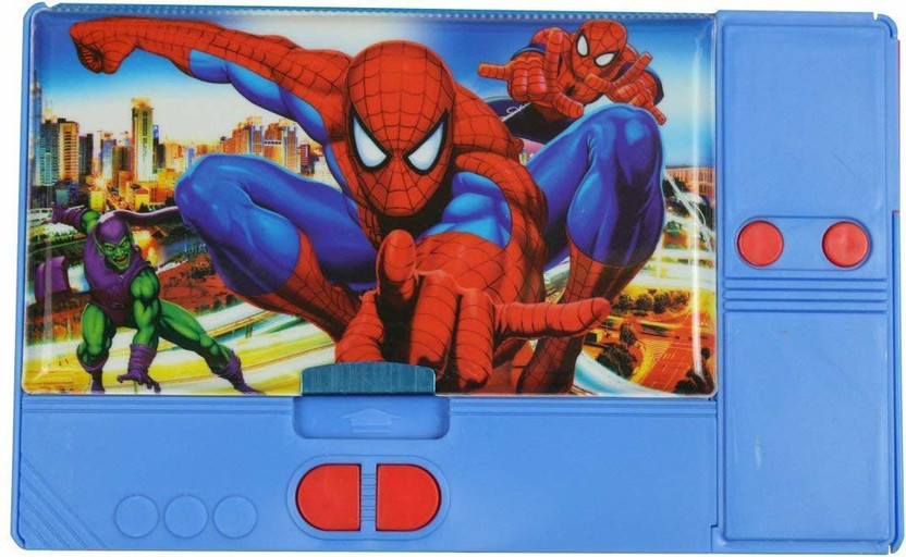 Mahakal Online Store Spiderman Jumbo Cartoon Printed Art Plastic Pencil Box(Set of 1, Multicolor)