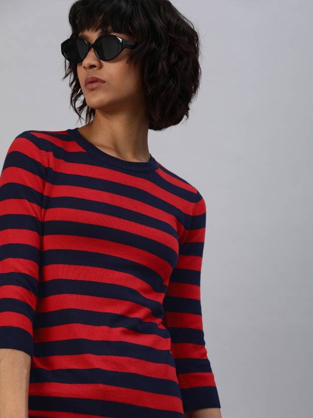 LEVI'S Casual 3/4 Sleeve Striped Women Red Top - Buy LEVI'S Casual 3/4 Sleeve  Striped Women Red Top Online at Best Prices in India 