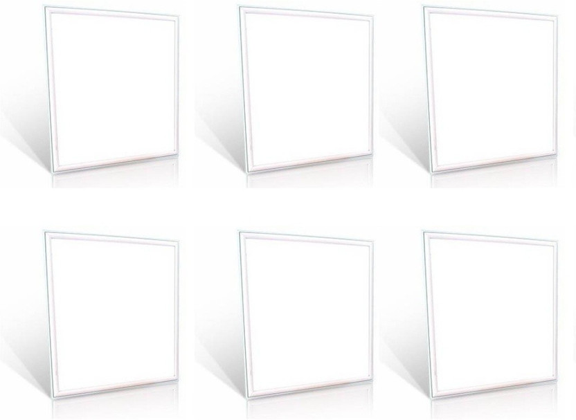 D'Mak 30Watt LED Square False Ceiling Panel (Pack of 6) Recessed Ceiling Light Ceiling Lamp(White)
