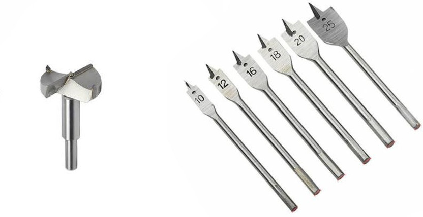 RDX flat drill Long High-carbon Steel Wood Flat Drill Set Woodworking Spade Drill Bits Woodworking 35mm Forstner Carbon Steel Boring Drill Bits Woodworking Self Centering Hole Saw Tungsten Carbide Wood Cutter Tools Set
