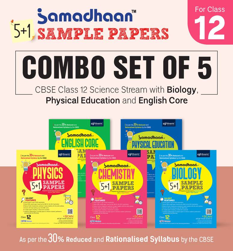 Samadhaan Sample Paper Class 12 Combo Of Samadhaan CBSE Sample Papers For Class 12 Science Stream