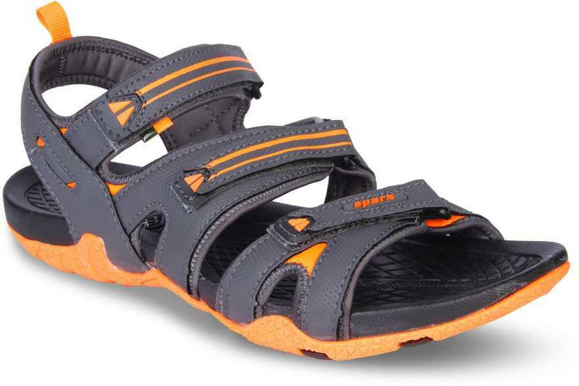 Sparx Men Grey, Orange Sandals - Buy 
