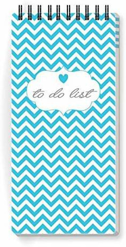 Nourish ToDo List Note Pad Regular Note Pad Ruled 50 Pages(BLUE CHEVRON)