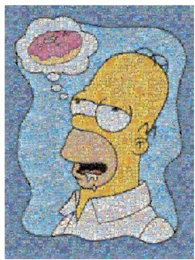 Buffalo Games Simpsons Photomosaic Homer with Donut Jigsaw Puzzle