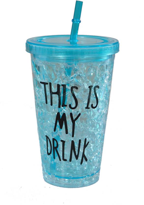 frosty jar with straw