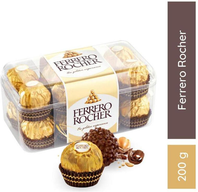 FERRERO ROCHER Box of 16 Pieces Truffles Gift Pack(16 x 12.5 g)
