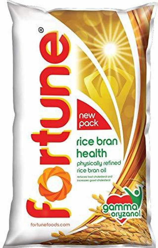 FORTUNE Rice Bran Health Oil, 1l Pouch Rice Bran Oil Pouch(1 L)