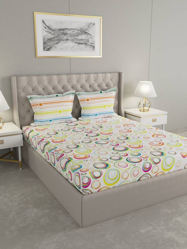 Raymond Home 144 TC Cotton Double Geometric Bedsheet Buy Raymond Home