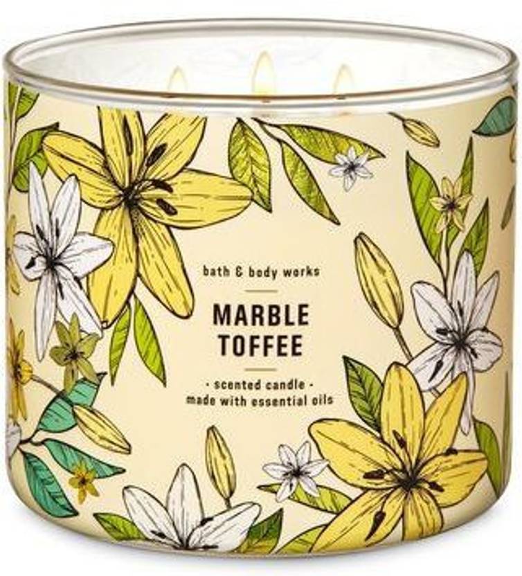 Bath and Body Works Marble Toffee 3Wick Candle Candle Price in India
