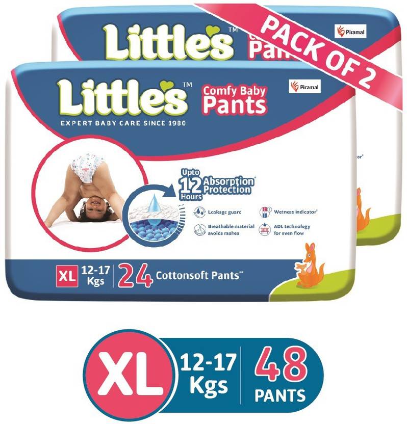 Little's Comfy Baby Pants Diapers with Wetness Indicator and 12 hours