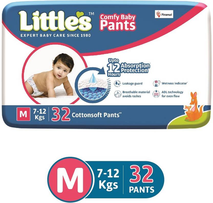 Little's Comfy Baby Pants Diapers with Wetness Indicator and 12 hours