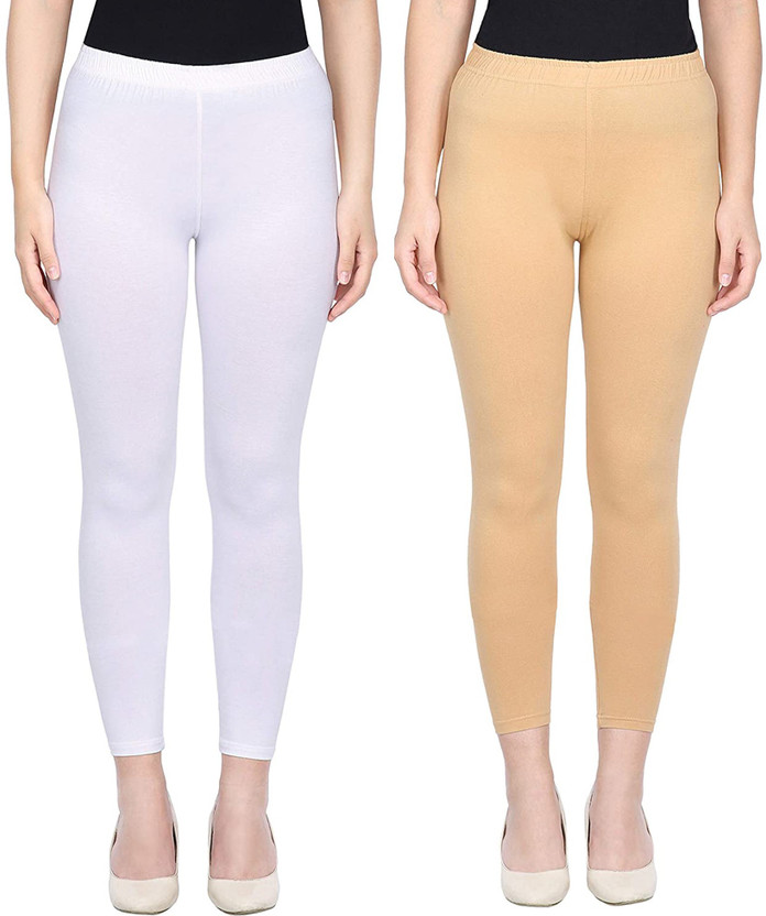 Errish Enterprises Ankle Length Western Wear Legging(White, Beige, Solid)