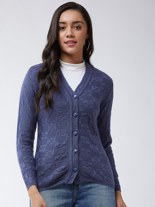 MODEVE Self Design V Neck Casual Women 