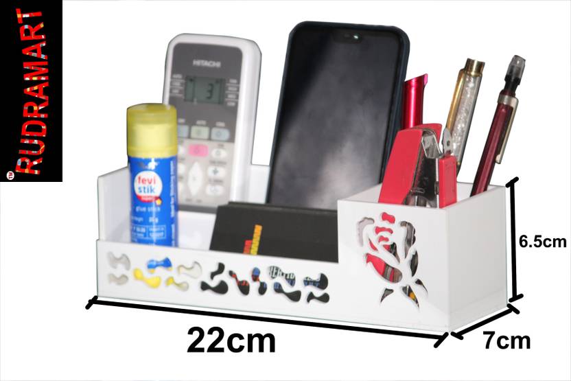 rudramart 3 Compartments ACRYLIC desk organiser