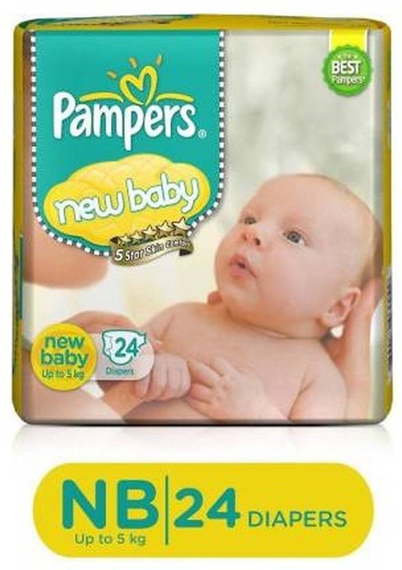Pampers Active Baby Taped 24 Diapers 5 Star Skin Protection New Born