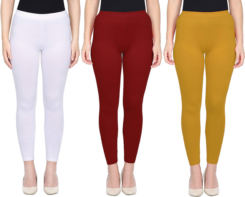 Errish Errish Enterprises Ankle Length Ethnic Wear Legging(White, Maroon, Yellow, Solid) - Flipkart Deal