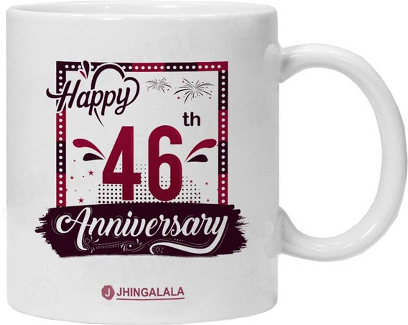 Jhingalala Happy 46Th Anniversary Printed Gift For Wife, Husband And 46Th Anniversary Gift For ...