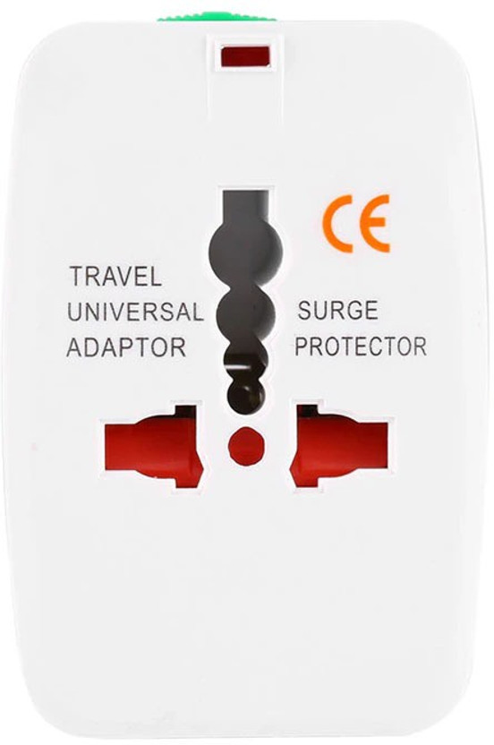 Selva Front PLUGS Universal International World Wide Travel Adapter Plug (Europe/UK/US/China/India) All in One Universal Travel Adapter Plug Surge Protector Adapter, 250V Surge/Spike Protected Plug Worldwide Adaptor Worldwide Adaptor(White)