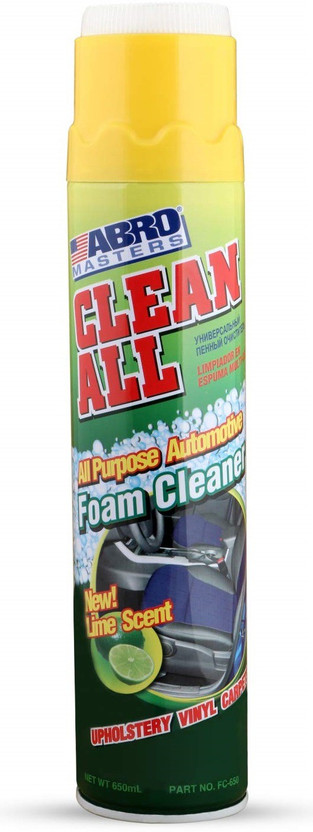 ABRO Clean All Foam Cleaner Lime Scent FC-650 Vehicle Interior Cleaner(650 ml)