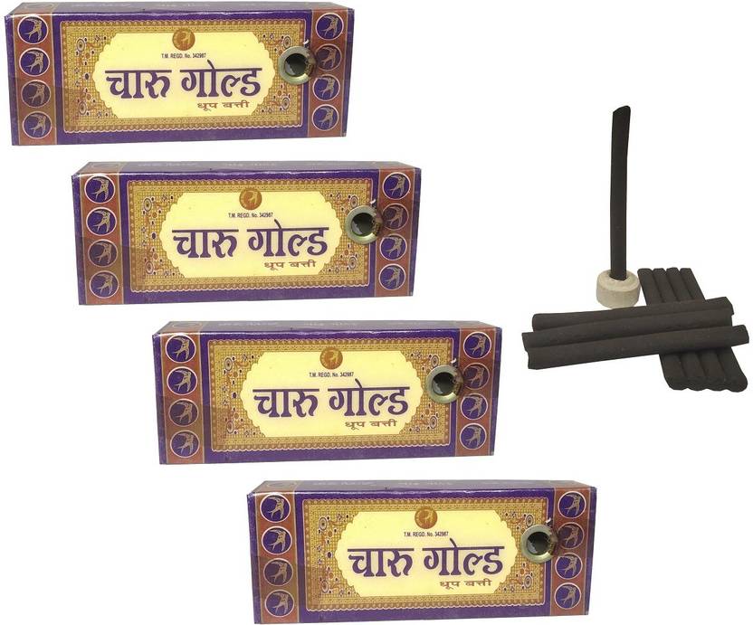 Utkarsh (Set Of 4) Charu Gold Scented Incense Dry Dhoop Sticks
