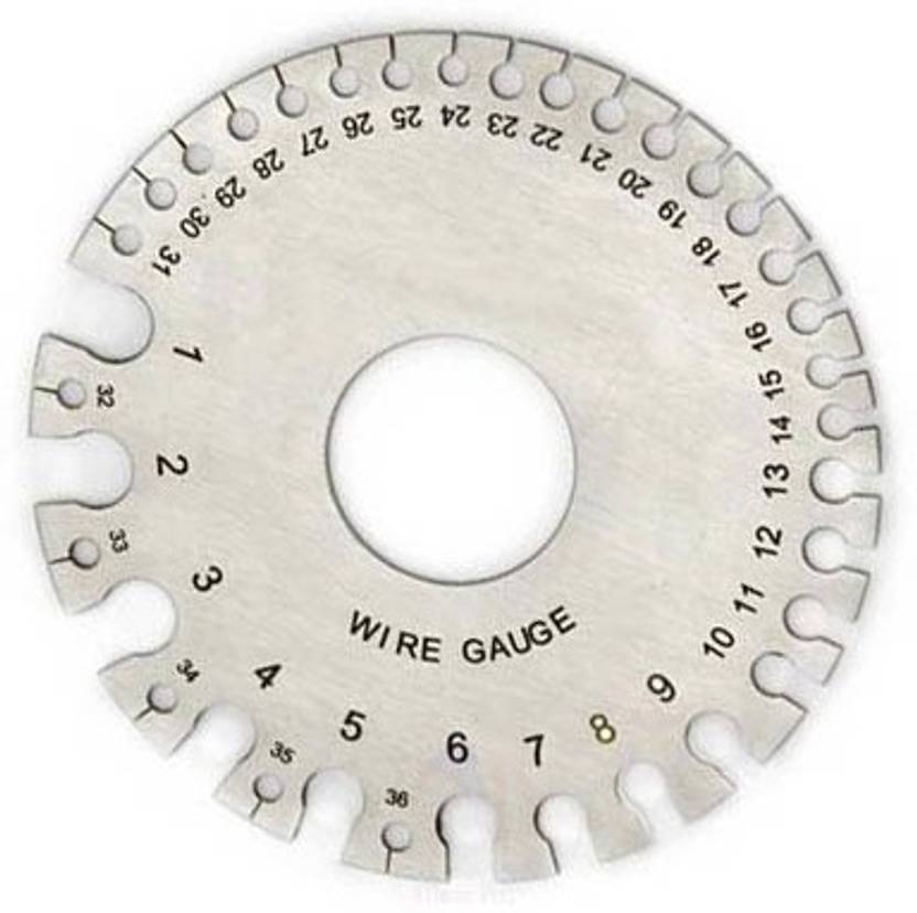 Mass Pro Round Thickness Stainless Steel Wire Gauge Diameter Gage Metal Inch Measurement