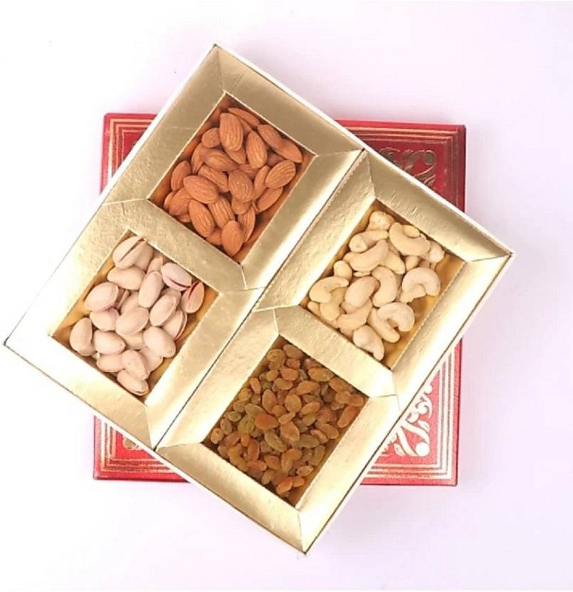 Mahi KRISHNA Diwali Gift Box 100 Natural Premium Quality nuts rasins