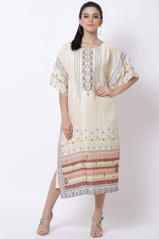 Biba Women Kaftan Yellow Dress Buy Biba Women Kaftan Yellow Dress Online At Best Prices In India Flipkart Com