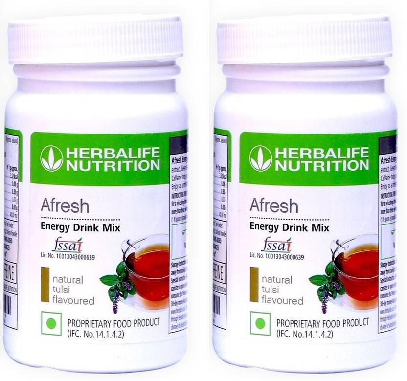 HERBALIFE Afresh Energy Drink Mix Tulsi Flavor Combo Pack Of 2 ( A