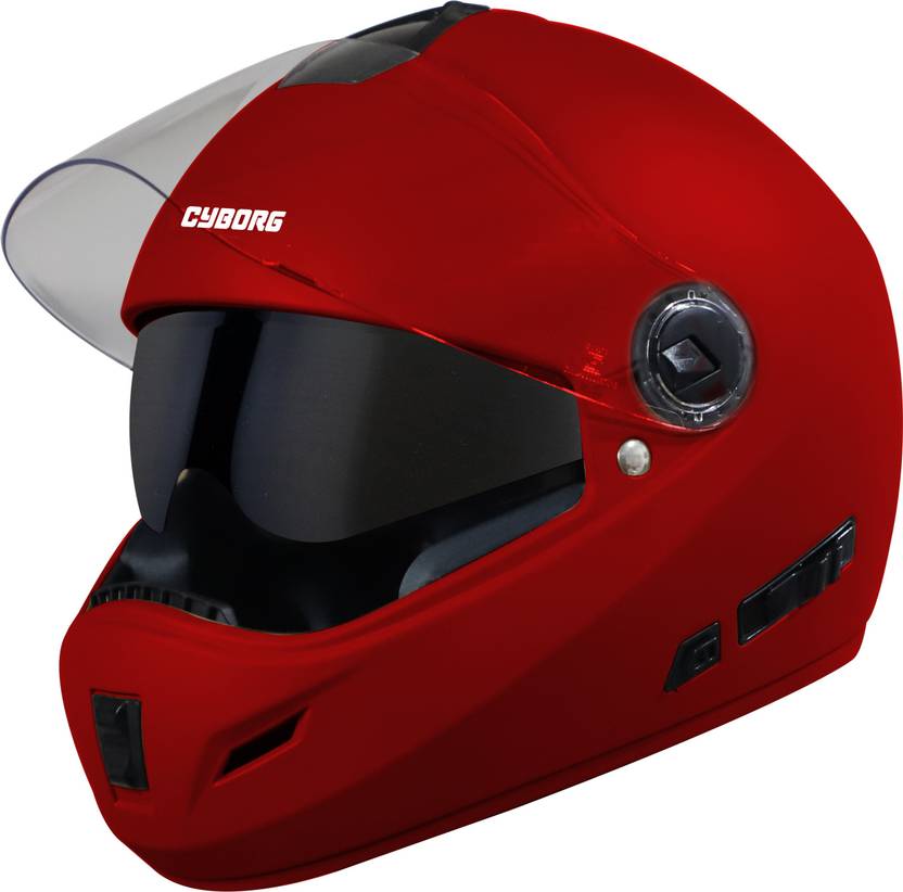 Steelbird Double Visor Full Face Helmet, Inner Smoke Sun Shield