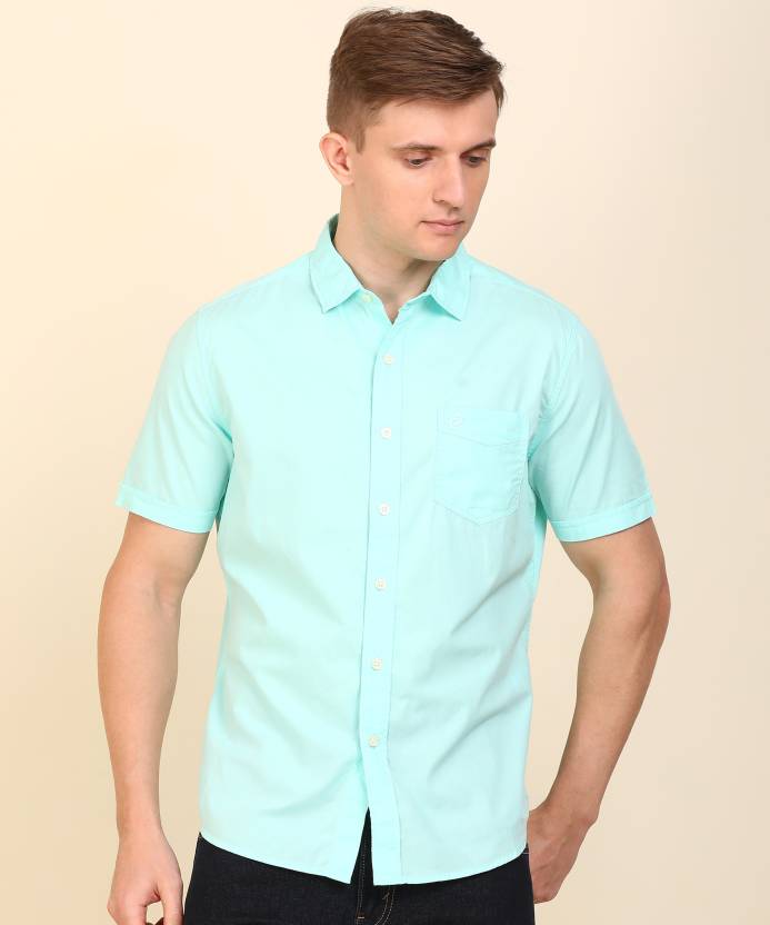 Denizen From Levis Men Solid Casual Blue Shirt - Buy Denizen From Levis Men  Solid Casual Blue Shirt Online at Best Prices in India 