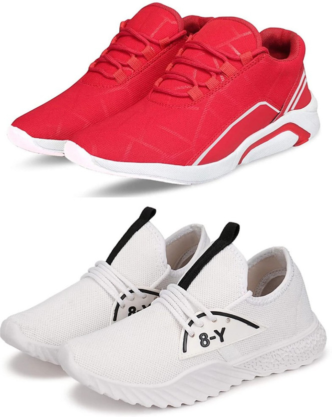 Forcum Sport Shoe combo Jaal Red \u0026 Y8 