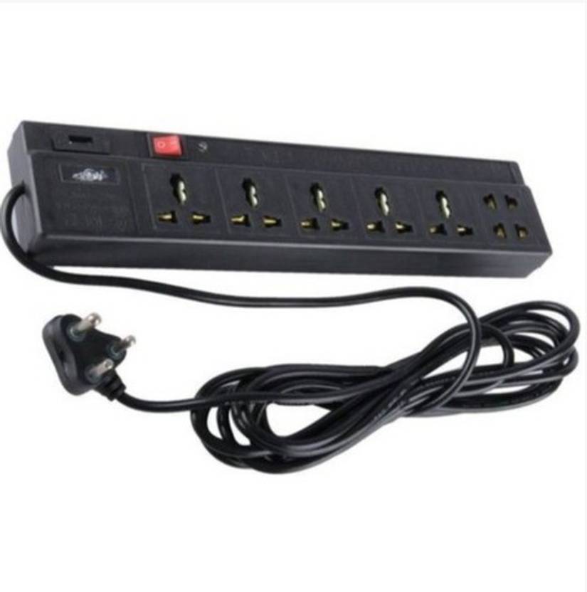 hybite 6 Ampere 6+6 Socket Extension Board with Fuse, 4.5 Yards 6