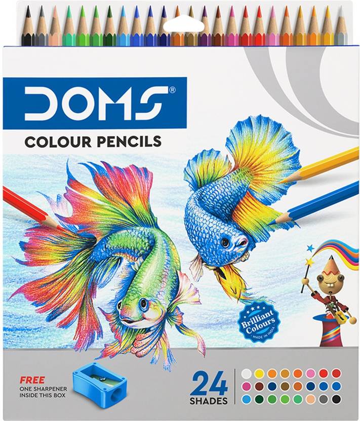DOMS FSC 24 Shades Round Shaped Color Pencils