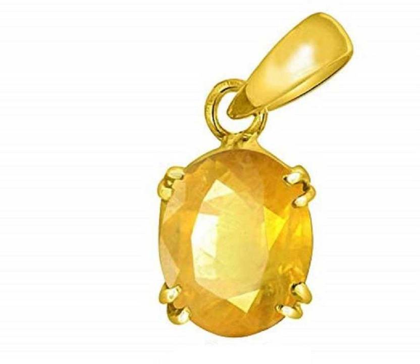 KUNDLI GEMS Yellow sapphire stone Precious 4.75 carat Pukhraj ...
