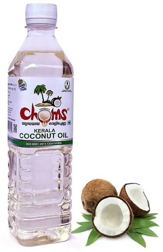 CHOMS 100 PURE KERALA COCONUT OIL , 500 ml bottle Coconut Oil Plastic
