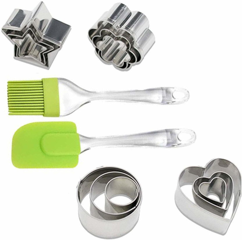wishku Silicone Bakeware Set 2-Pack Combo 1 Set Silicone Spatula Brush Set Kitchen Tool Set(Spatula, Baking Tools, Brush)