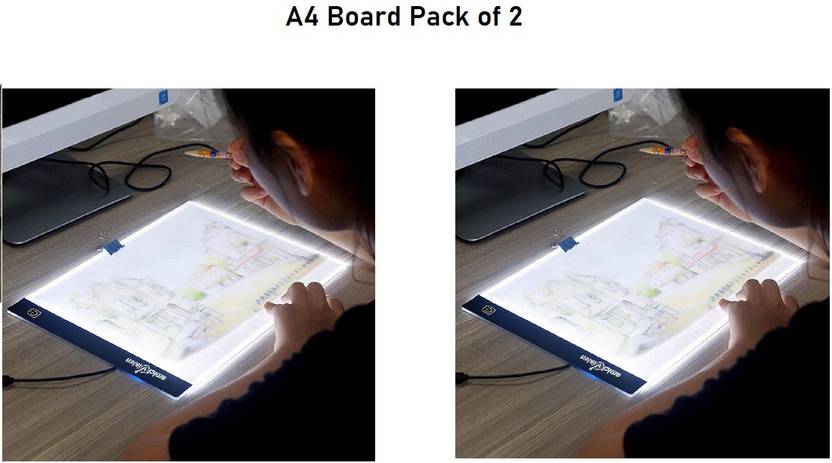 amiciVision LED Lighted Drawing Board A4 Size Tracing Board with