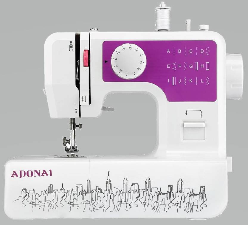 Adonai Multi Stitch/Multifunction Sewing Machine with 12 inbuilt Stitches & Reverse Stitch
