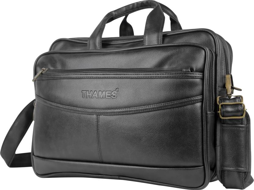 Flipkart.com | Thames PU Leather Laptop Messenger Bag Adjustable and ...