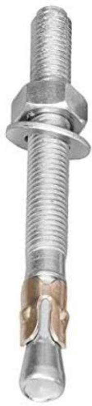 PANTHERZ Nut & Bolt Set Wedge Type Fully Threaded Design Expansion Zinc Plated Anchor Fasteners#6(Carbon Steel)