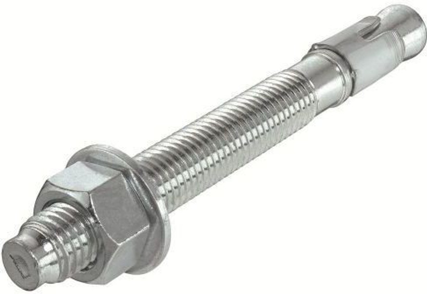 PANTHERZ Nut & Bolt Set Wedge Type Fully Threaded Design Expansion Zinc Plated Anchor Fasteners#2(Carbon Steel)