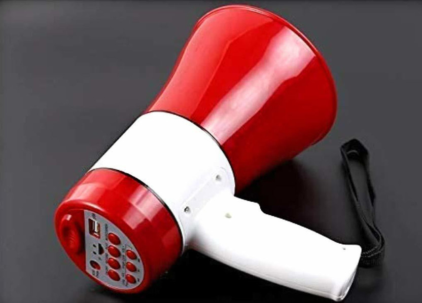 WON Speaker 30 Watts Handheld Megaphone with Recorder; Talk Record Play Siren Music and Tour Guide Megaphone Loud Speaker Trumpets Recording Speaker Horn with USB & SD Card Port for Announcing Speaker 30 Watts Handheld Megaphone with Recorder; Talk Record Play Siren Music and Tour Guide Megaphone Lo