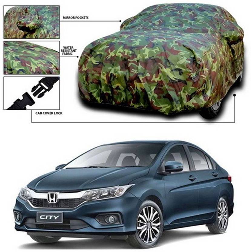 ANTHUB Car Cover For Honda City iVtec (With Mirror Pockets) Price in