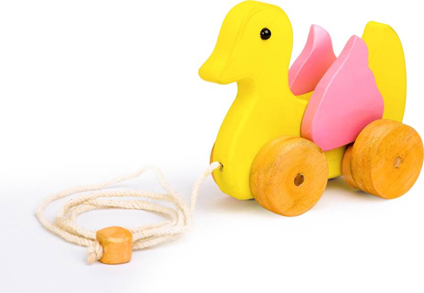 Inllo Wooden Duck With Wings Toy For kids - Wooden Duck With Wings Toy