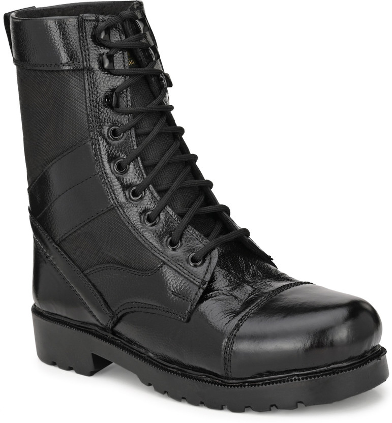 Shoe Day LEATHER COMBAT ARMY BOOT SHOES 