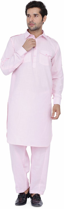 pink pathani suit