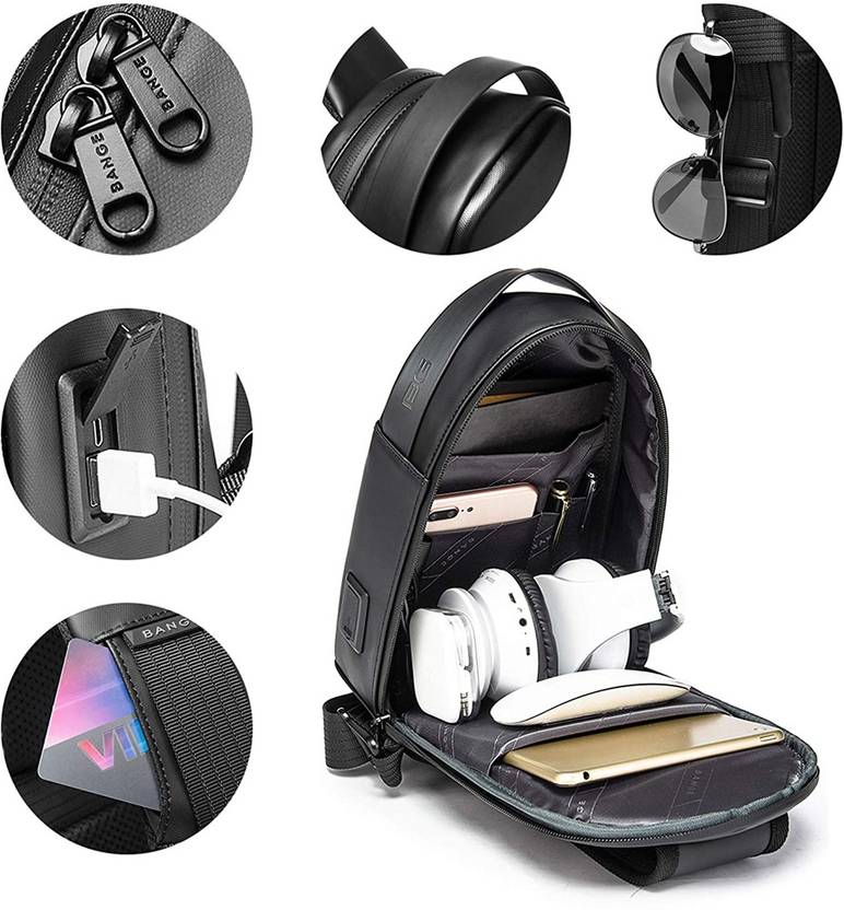 Gadgetoo Bange 5.8 L Backpack 7213 - ( Black )