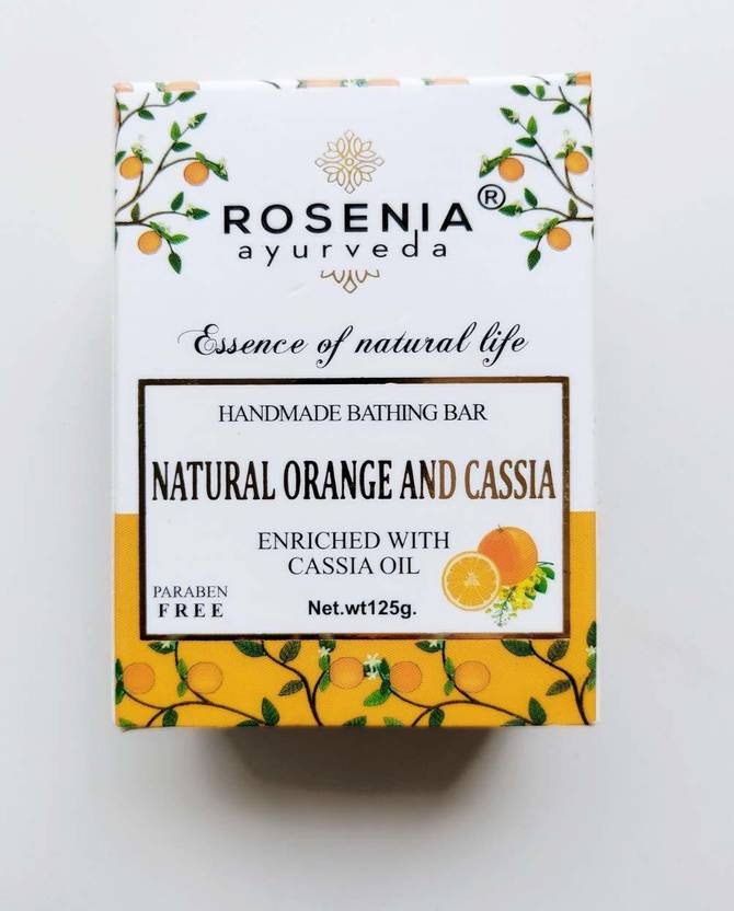 Rosenia Orange And Cassia Handmade Bathing Bar Soap Price in India