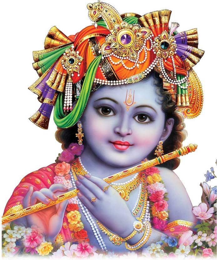 god & god's Shri Krishna Kanhaiya Wall Sticker Medium Self Adhesive