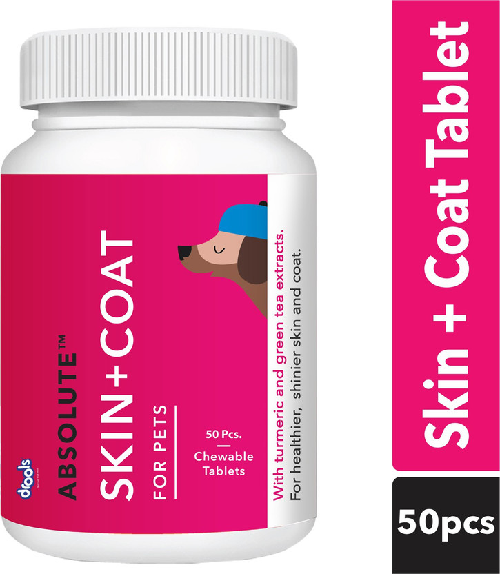 Drools Skin and Coat Tablet - 50 Pieces Pet Health Supplements(200 g)